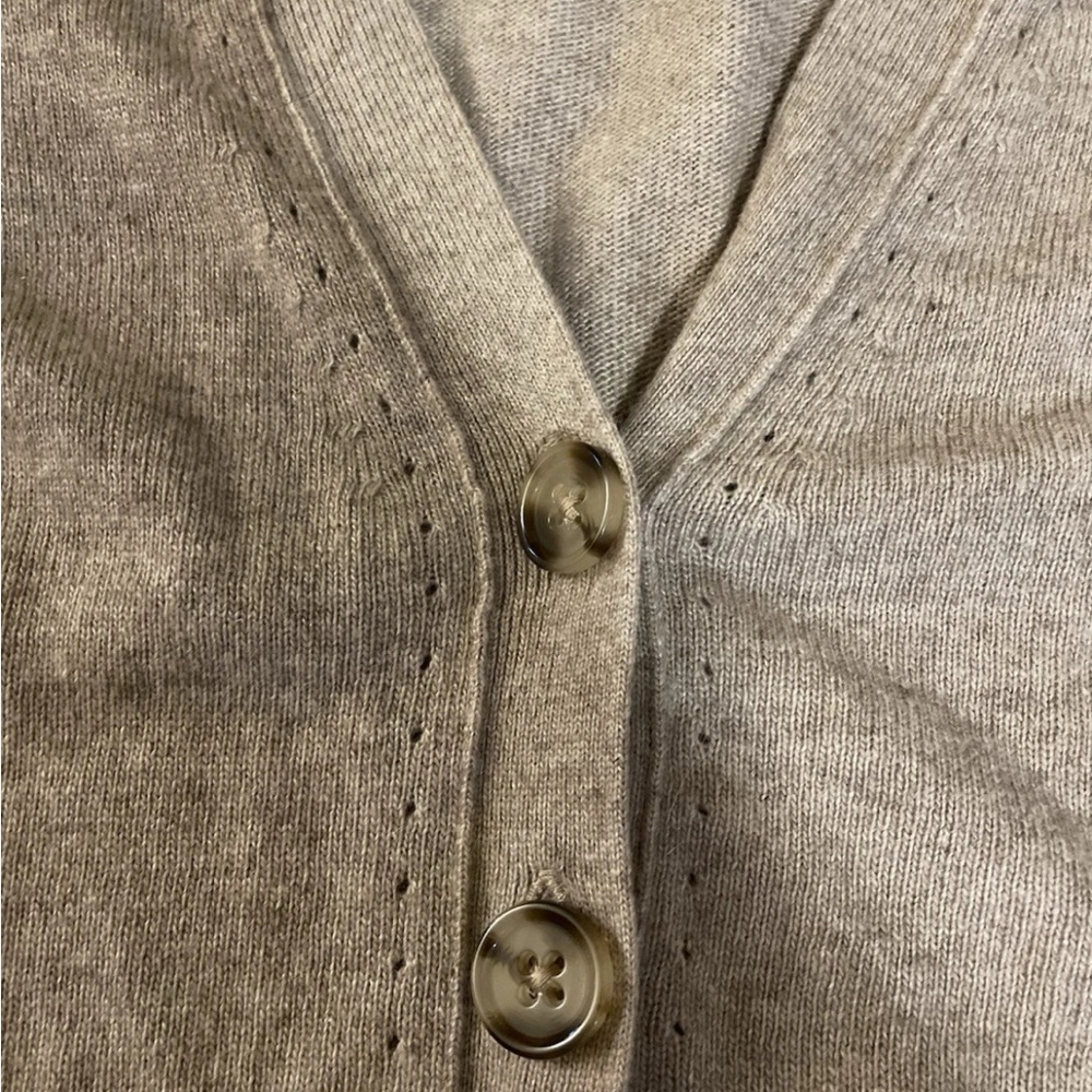 Banana Republic Grandmacore Cardigan Womens XSP Italian Wool‎ Cashmere Brown - Picture 3 of 5
